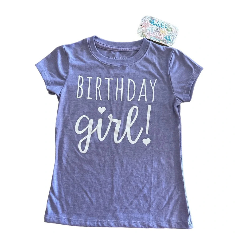 Happy Birthday Girl’s Lilac Short Sleeves T Shirt Size 4T BNWT